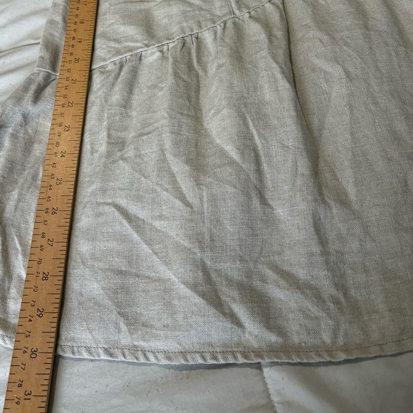 Garnet Hill 100% linen beige minimalist dress size 8 sleeveless - Picture 7 of 12